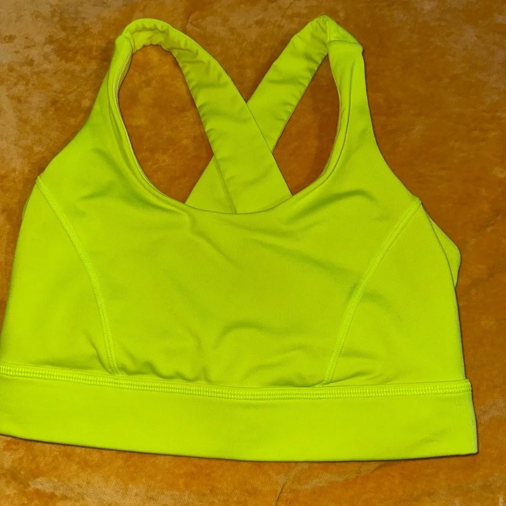 lululemon athletica Neon Yellow Sports Bra